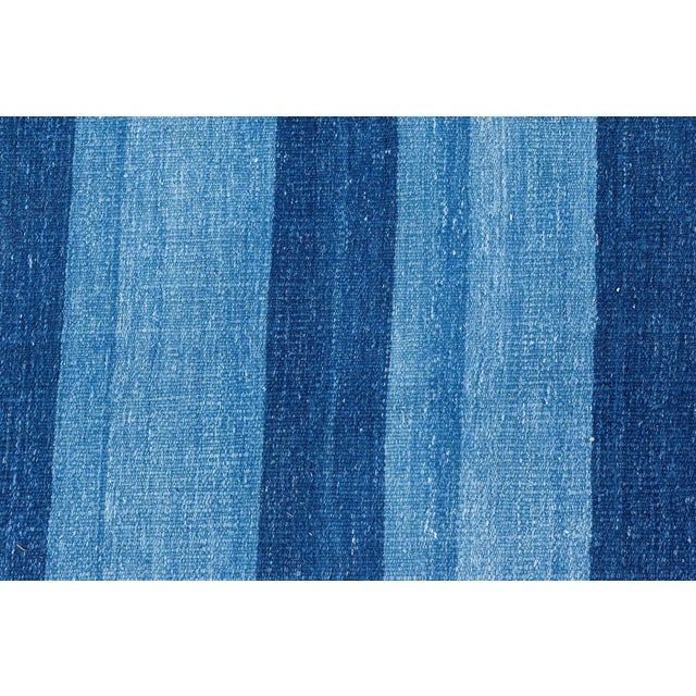 Doris Leslie Blau Heritage Vintage Dhurrie In Light Blue And Blue Handmade Rug For Sale In New York - Image 6 of 8