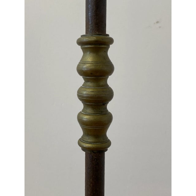 19th Century Wrought Iron & Brass Torchieres For Sale In San Francisco - Image 6 of 11