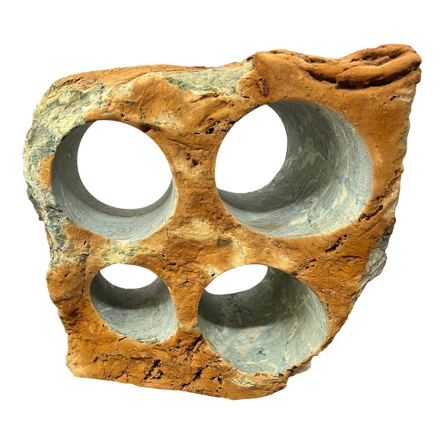 Carved Jadeite/Stone Wine Bottle Holder/Rack For Sale