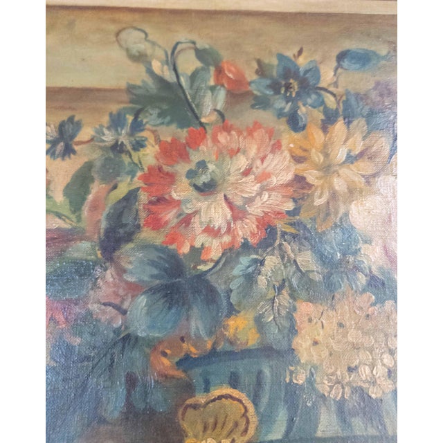 20th Century Italian or French Tromp l'Oeil Floral Painting For Sale - Image 11 of 18