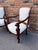 Brown Newly Upholstered French Restoration Arm Chairs For Sale - Image 8 of 12