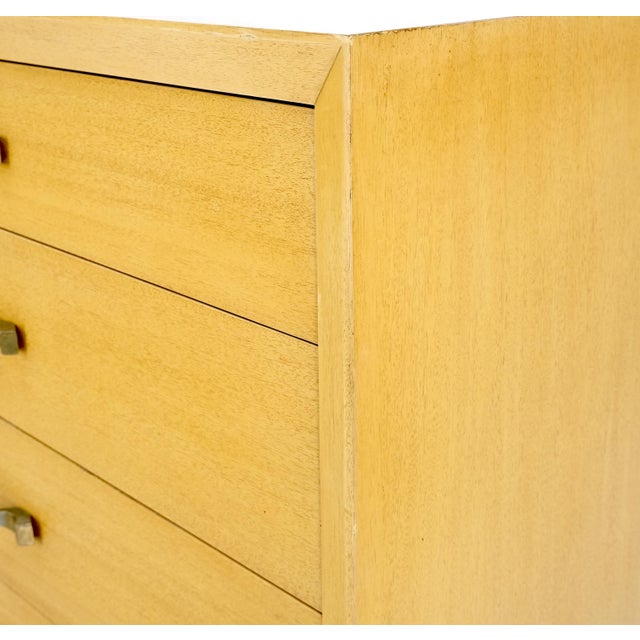 Pair Mid Century Modern Mahogany Twisted Solid Brass Pulls Bachelor Chests MINT For Sale - Image 9 of 14