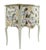 Gustavian Style Commode in Antique White with Exotic Birds Design and natural Marble Top. Fine original fittings in solid...