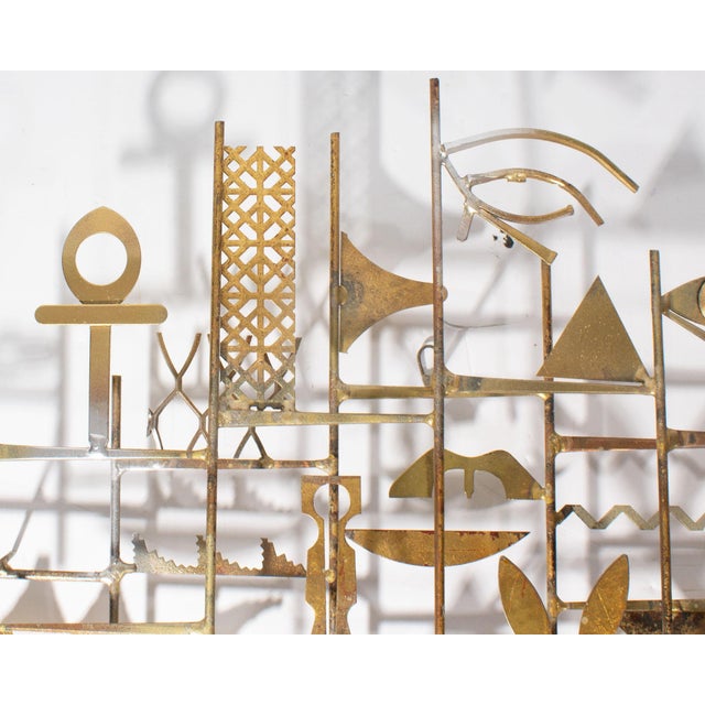 William Bowie 1960s Egyptian Inspired Metal Wall Sculpture by William Bowie For Sale - Image 4 of 8