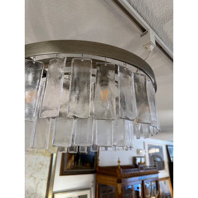 Silver Golden Lighting Ciara Nine-Light Semi-Flush Mount For Sale - Image 8 of 12