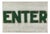 Vintage Large "Enter" Sign on Masonite With Raised Letters in Green Paint For Sale