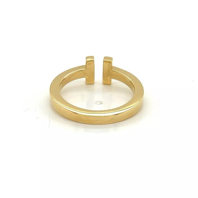 Late 20th Century Tiffany & Co. T Square 18k Yellow Gold Band Ring For Sale - Image 5 of 7