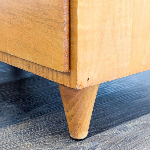 Tan Mid-Century Modern 3-Drawer Solid Wood Dresser For Sale - Image 8 of 11