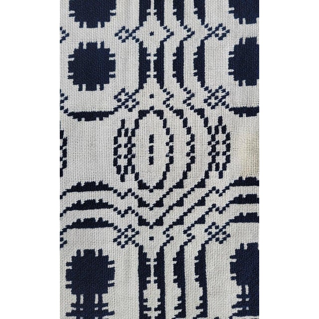 Early 19thc Double weave blue & white coverlet in fine condition and was found in Pennsylvania.It s most unusual to find...