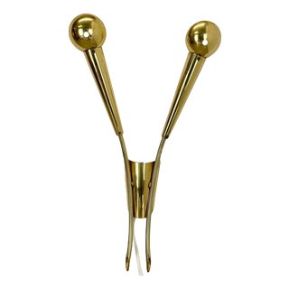 Brass Theatre Wall Sconce Light bin the style of Stilnovo and Gio Ponti, Italy, 1950s For Sale