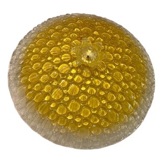 Venetian Murano Glass Flushmount Light, 1970s For Sale