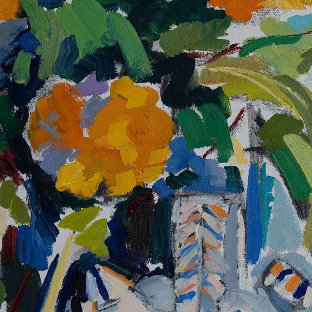 1960s Still Life with Orange Blossoms, 1960s, Oil on Canvas For Sale - Image 5 of 9