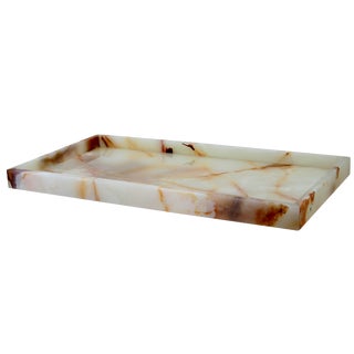 White Marble Amenity Tray For Sale