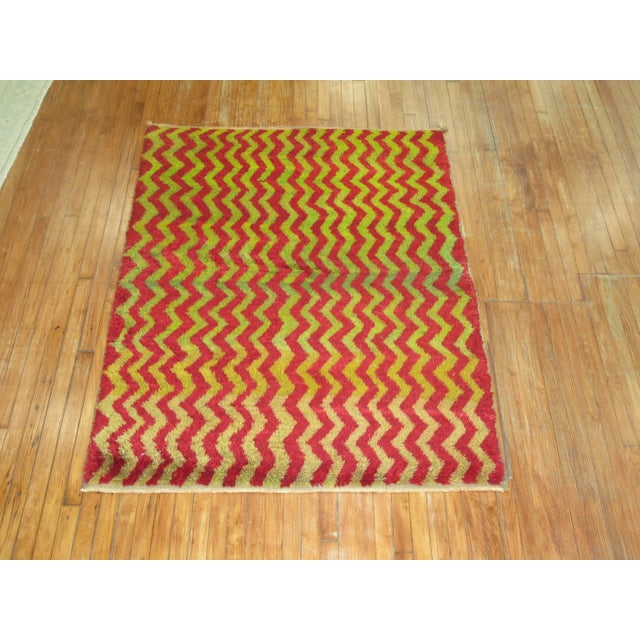 Textile Vintage Turkish Tulu Chevron Rug For Sale - Image 7 of 18