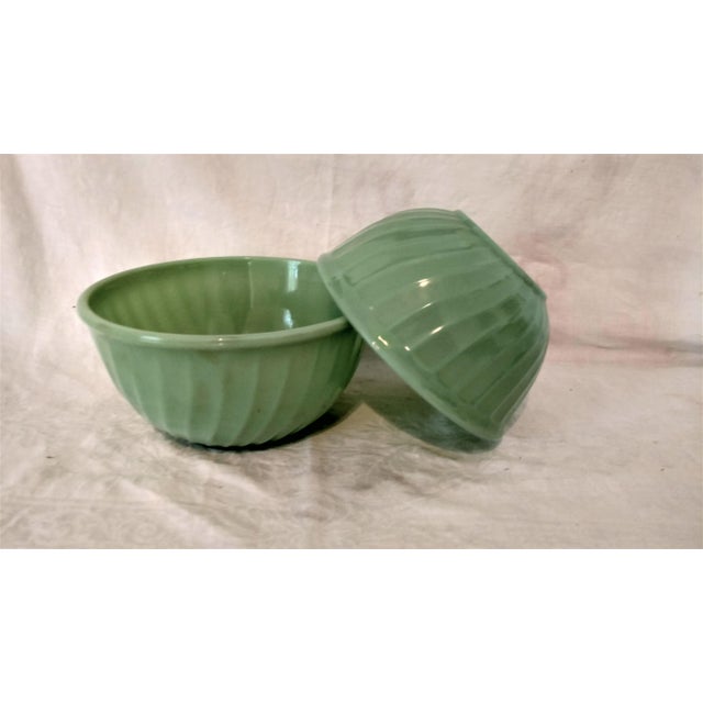 Vintage King Jadeite Swirl Bowls A Pair Chairish