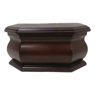 Rare the Bombay Company Octaganal Wood Jewelry Box Removeable Tray Nostalgia VNT For Sale