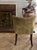 Wood Mid Century Arm Chair in Velvet With Nail Heads For Sale - Image 7 of 11