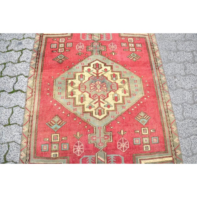 1960s Aztec Handmade Boho Rug For Sale - Image 4 of 11
