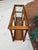 1970s 1970s Walnut Two Tier Glass Top Console Table With Faux Caning Shelf For Sale - Image 5 of 12