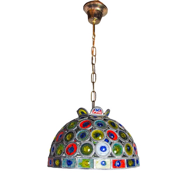 Brutalist Pendant Lamp by Felipe Derflingher for Feders, 1960 For Sale