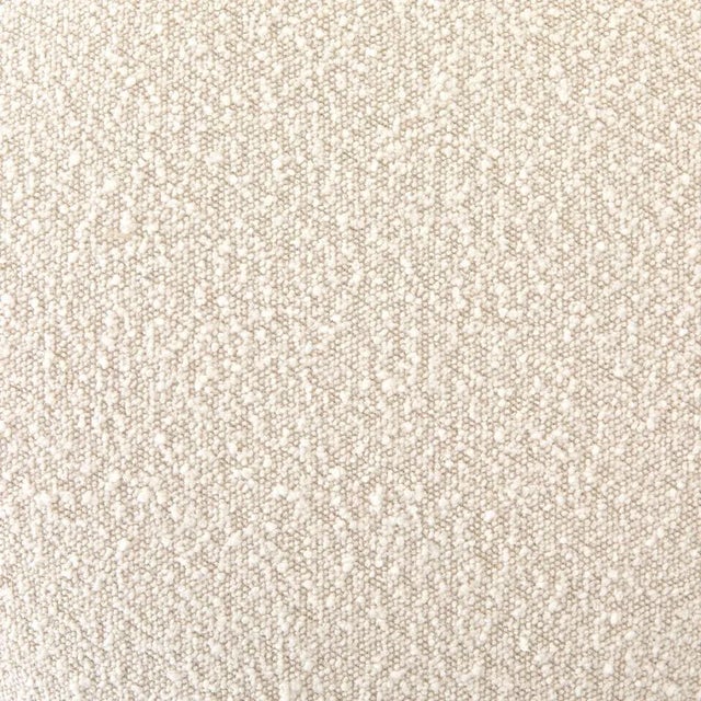 Cream Four Hands Sinclair Round Cream Boucle Ottoman, Knoll Natural For Sale - Image 8 of 13