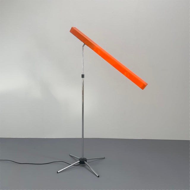 Functional Orange Floor Lamp by Aeg, Germany, 1970s For Sale - Image 10 of 10