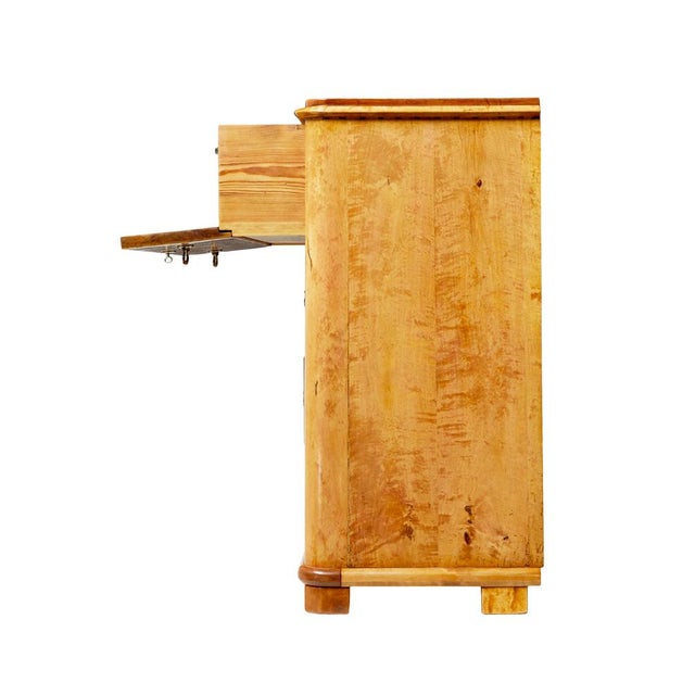19th Century Swedish Burr Birch Chest of Drawers, 1860 For Sale - Image 3 of 11