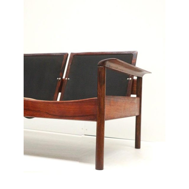 Vintage Rosewood 4-Seater Sofa from Leolux, 1960s For Sale - Image 5 of 11