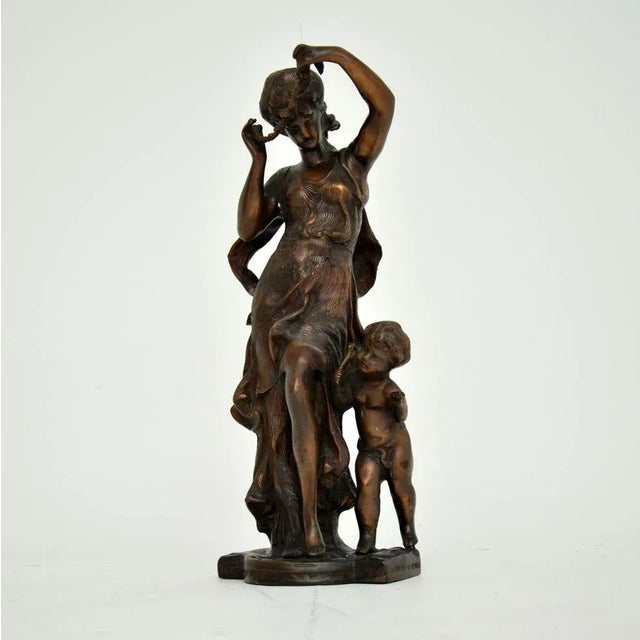 Bronze Sculpture of Woman and Child, 1950s For Sale - Image 13 of 13