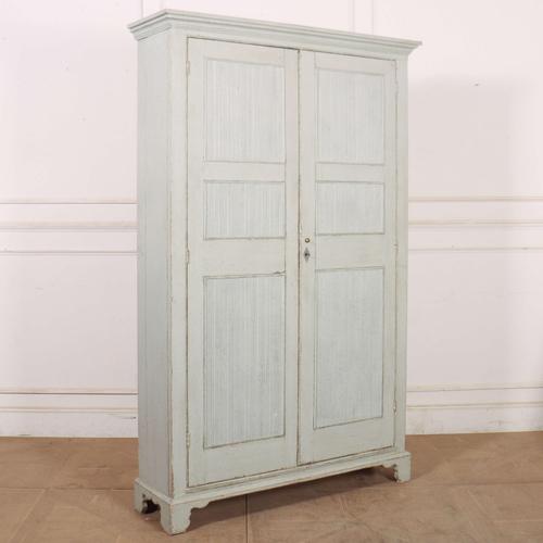 Textile French Painted Linen Cupboard For Sale - Image 7 of 10