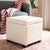 Upholstered Flip Top Ottoman - Black & Off White For Sale - Image 9 of 11