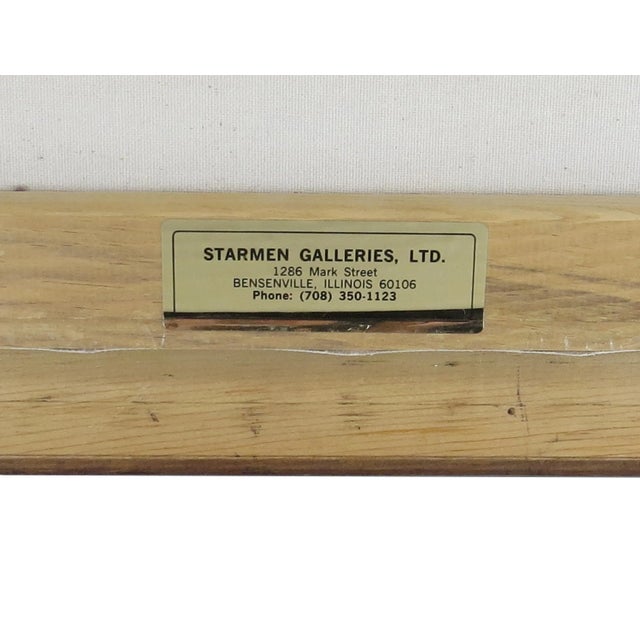 Vintage June Nelson Framed Oil on Canvas Seascape For Sale - Image 9 of 12