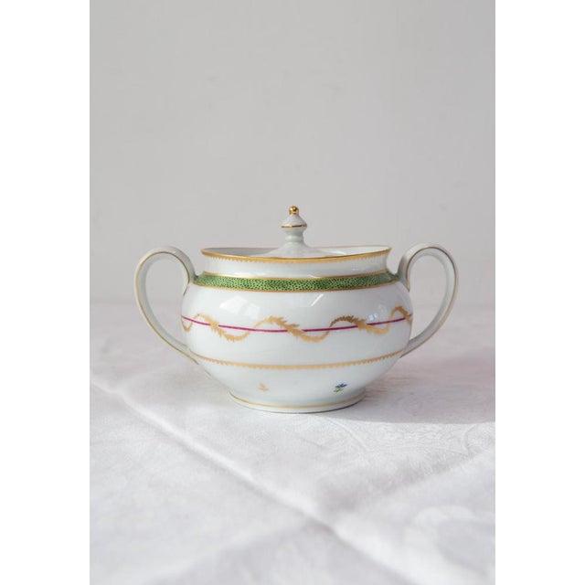 Sugar Box Vieux Paris Vert Series Haviland Limoges, 2000s For Sale - Image 6 of 6