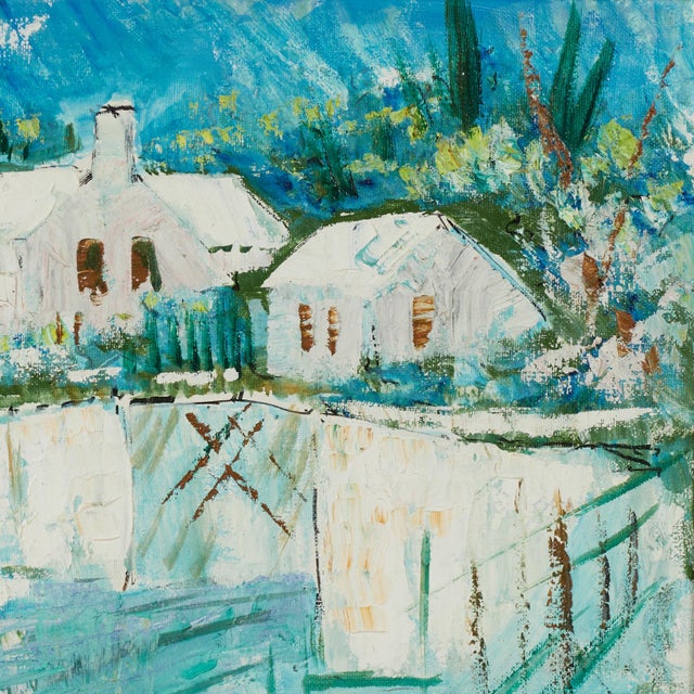 Textile Tropical Painting of Bermuda by Alfred Birdsey For Sale - Image 7 of 13