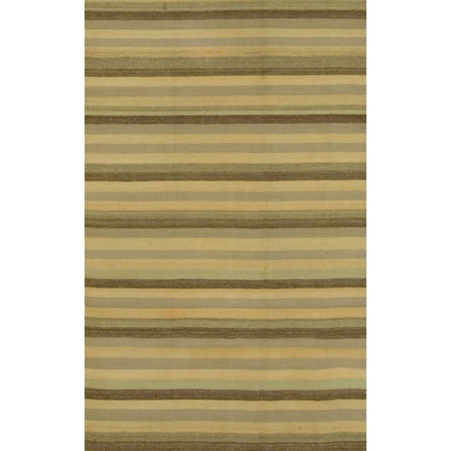 Vintage Tan Turkish Kilim Runner Rug 4ft 6in X 10ft 2in For Sale - Image 4 of 8