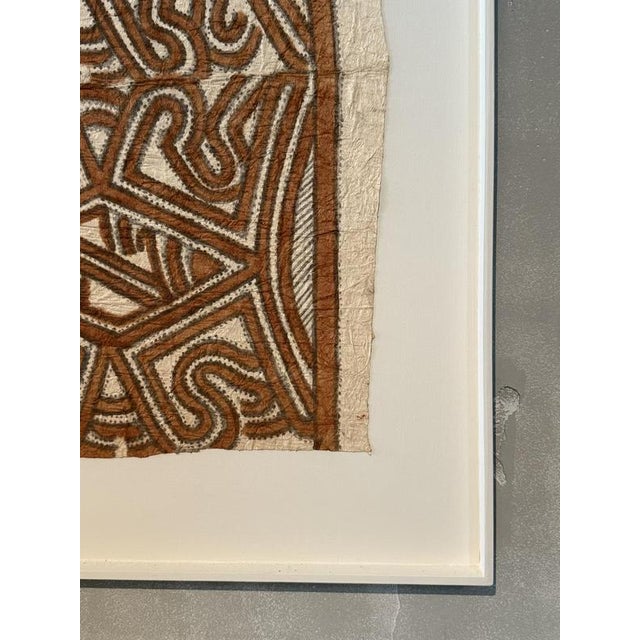 Vintage Mounted Tapa Cloth #1, 1950s For Sale - Image 7 of 10