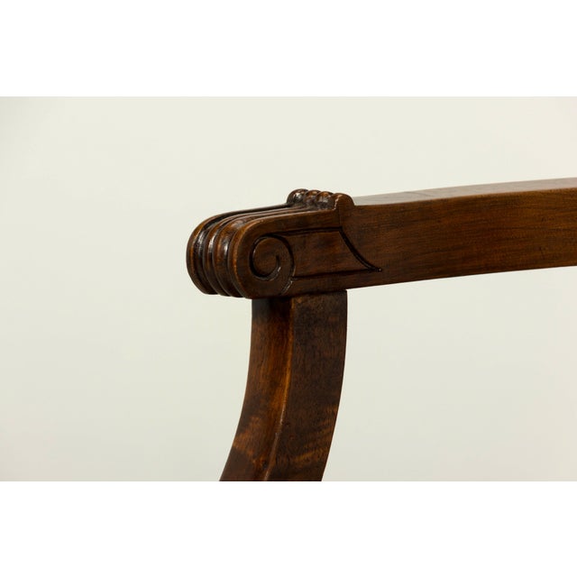 Late 19th Century French Empire Style Mahogany Barrel Back Desk Chair For Sale - Image 4 of 18