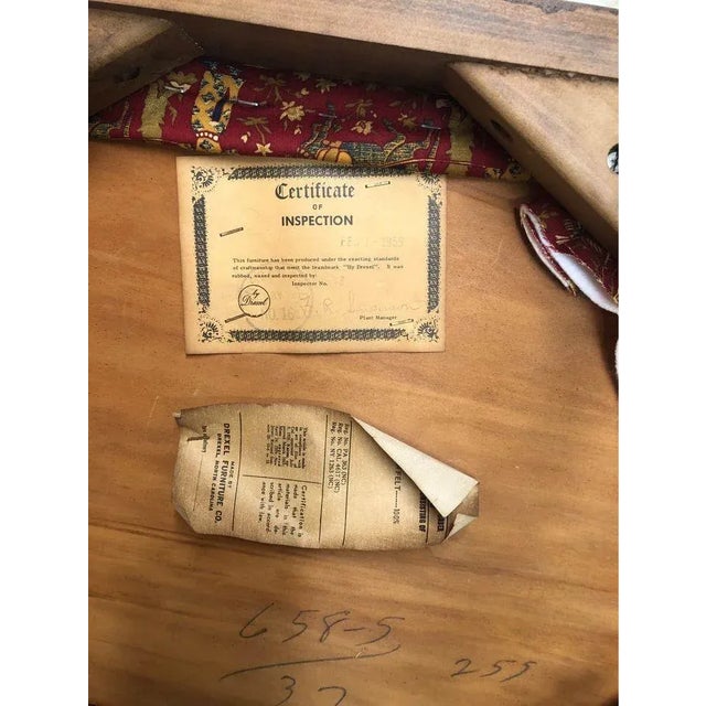 Mid 20th Century Mid 20th Century Vintage Drexel Federal Style Tan Color Painted Shield-Back Dining Chairs- Set of 5 For Sale - Image 5 of 10