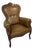 Chippendale Leather Armchair, 1960s For Sale