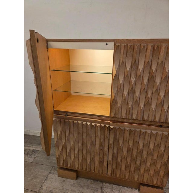 Brutalist Oak Bar from De Coene, 1975 For Sale - Image 15 of 17