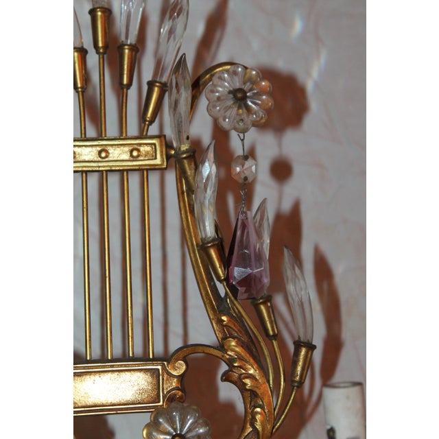 1920s French Art Deco Maison Bagues Lyre Form 4 Light Girandole/ Table Lamp For Sale - Image 10 of 13