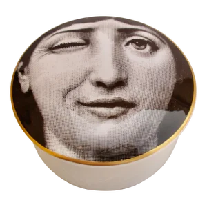 Fornasetti Dekor Tema E Variazioni Covered Box Circa 70s
