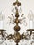 Antique 5 Arm 5 Light Dark Patina Ornate Brass Cut Lead Glass Crystal Chandelier For Sale - Image 4 of 12