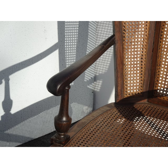 Unique Antique French Country Cane Chaise Lounge Chair ~ Day Bed For Sale - Image 14 of 18