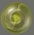 Late 20th Century Late 20th Century Round Chartreuse White Opaque Swirl Art Glass Chip & Dip Platter For Sale - Image 5 of 6