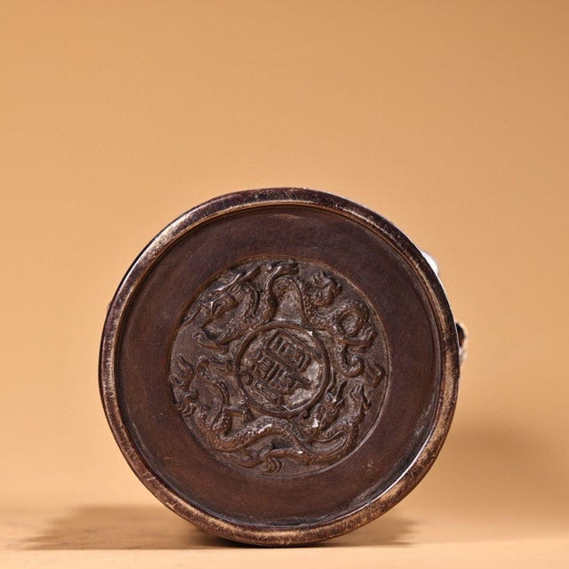 1970s Carved Dragon Brush Pot, Relief Dragon Pearl Design For Sale In Los Angeles - Image 6 of 9