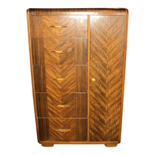 Early 20th Century Vintage Art Deco Armoire For Sale