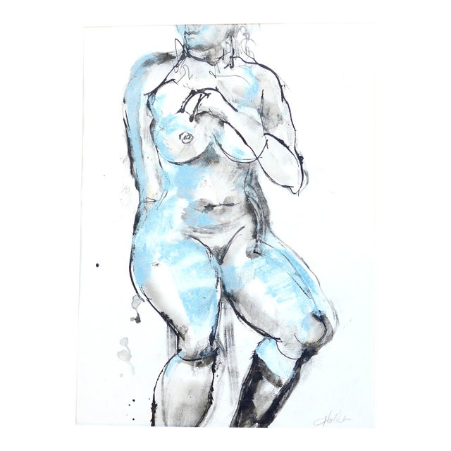 "Woman" Contemporary Nude Figure Drawing by Martha Holden For Sale