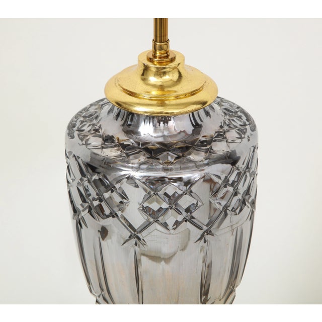 Mid 20th Century Gray Mercury Glass and Gilt Table Lamp For Sale - Image 5 of 9
