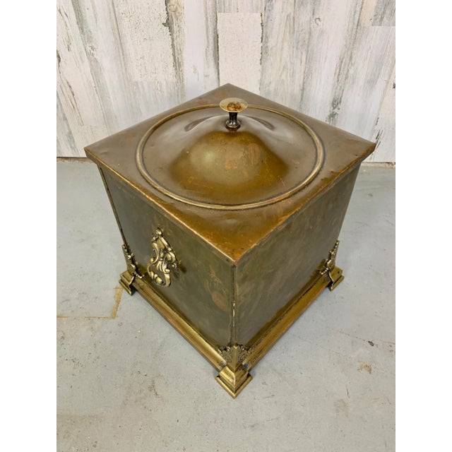 Antique Brass Coal Bucket For Sale - Image 4 of 13